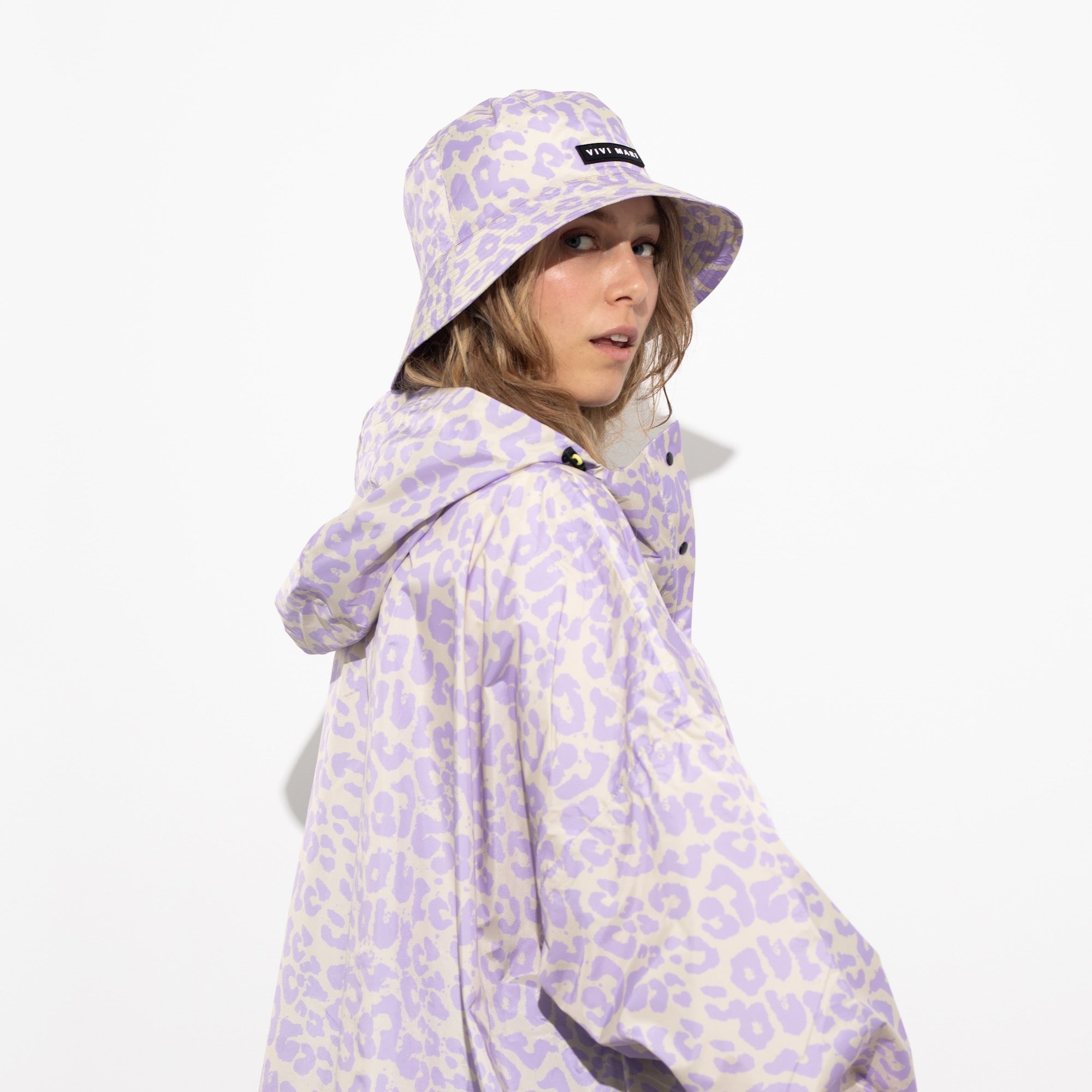 Bucket Hat leo splashes lavender/grey - VIVI MARI