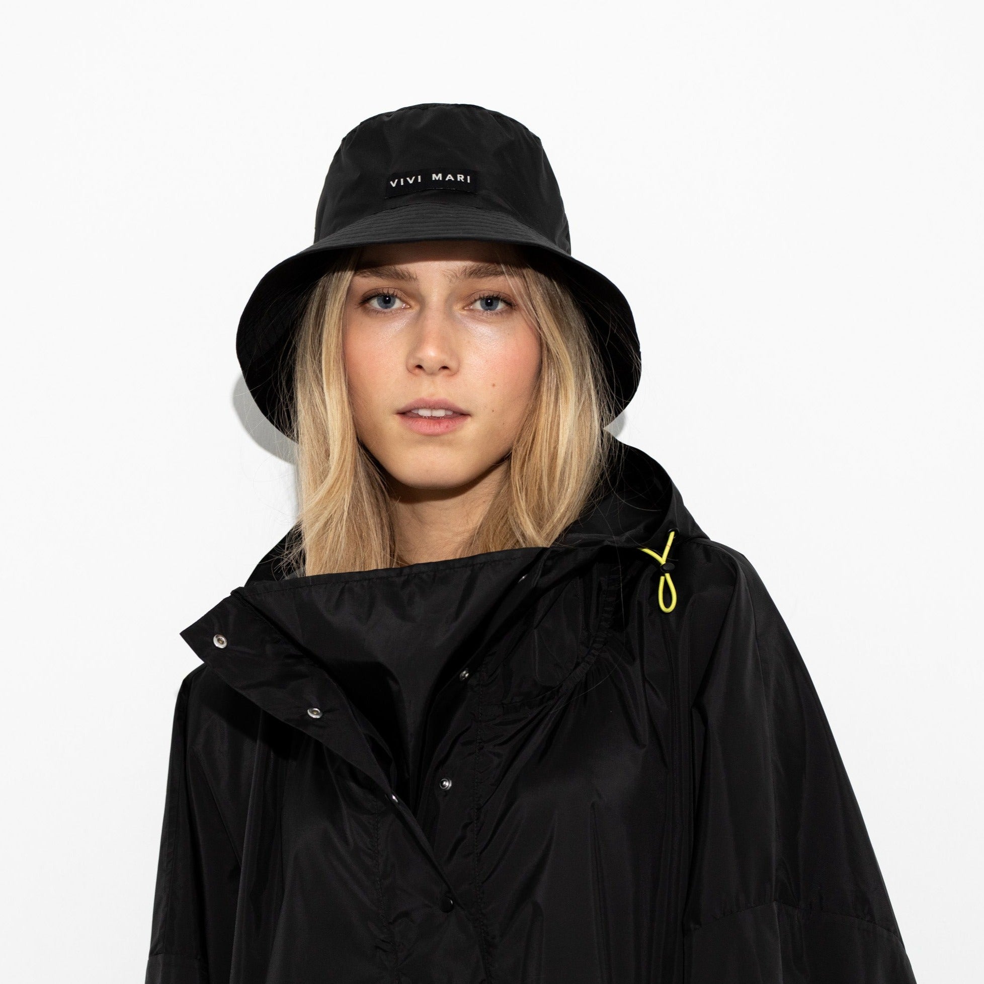 Bucket Hat solid black - VIVI MARI