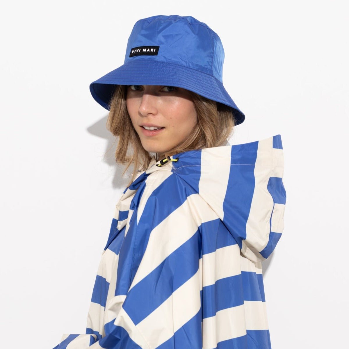 Bucket Hat solid blue - VIVI MARI