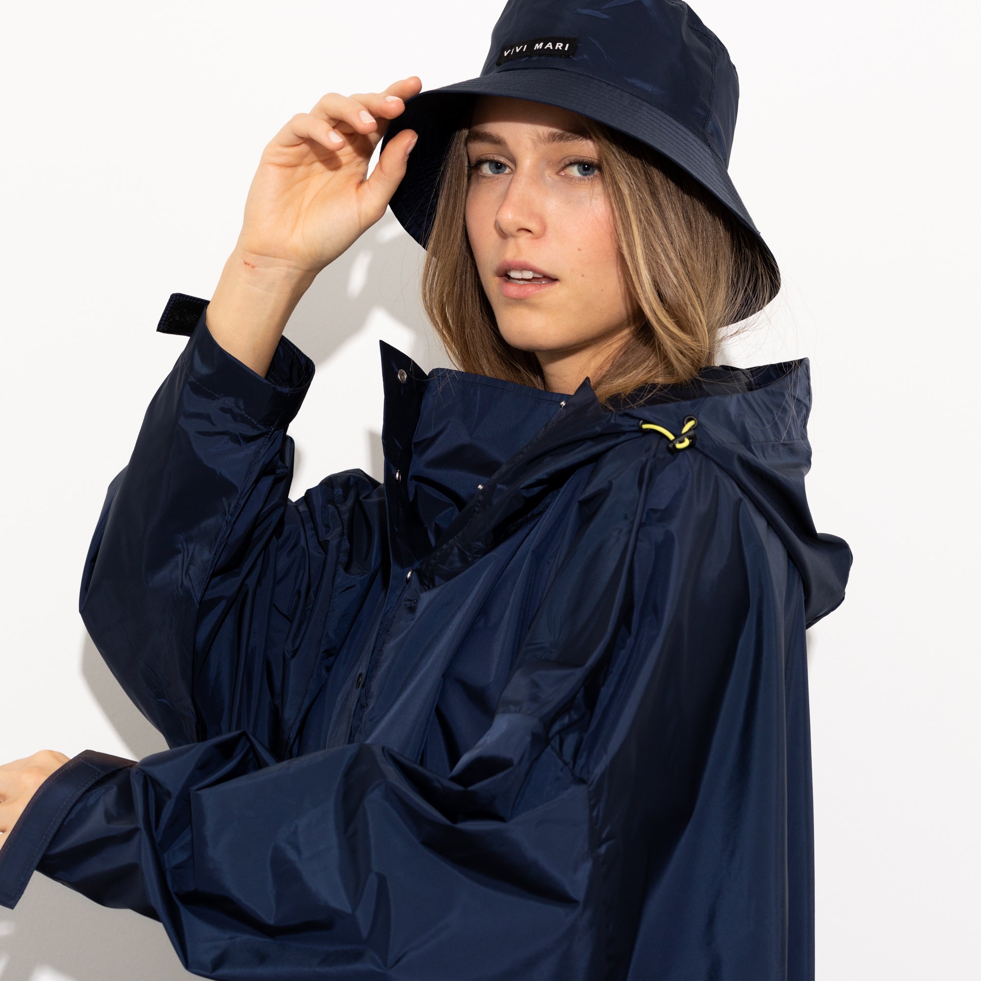 Bucket Hat solid navy - VIVI MARI