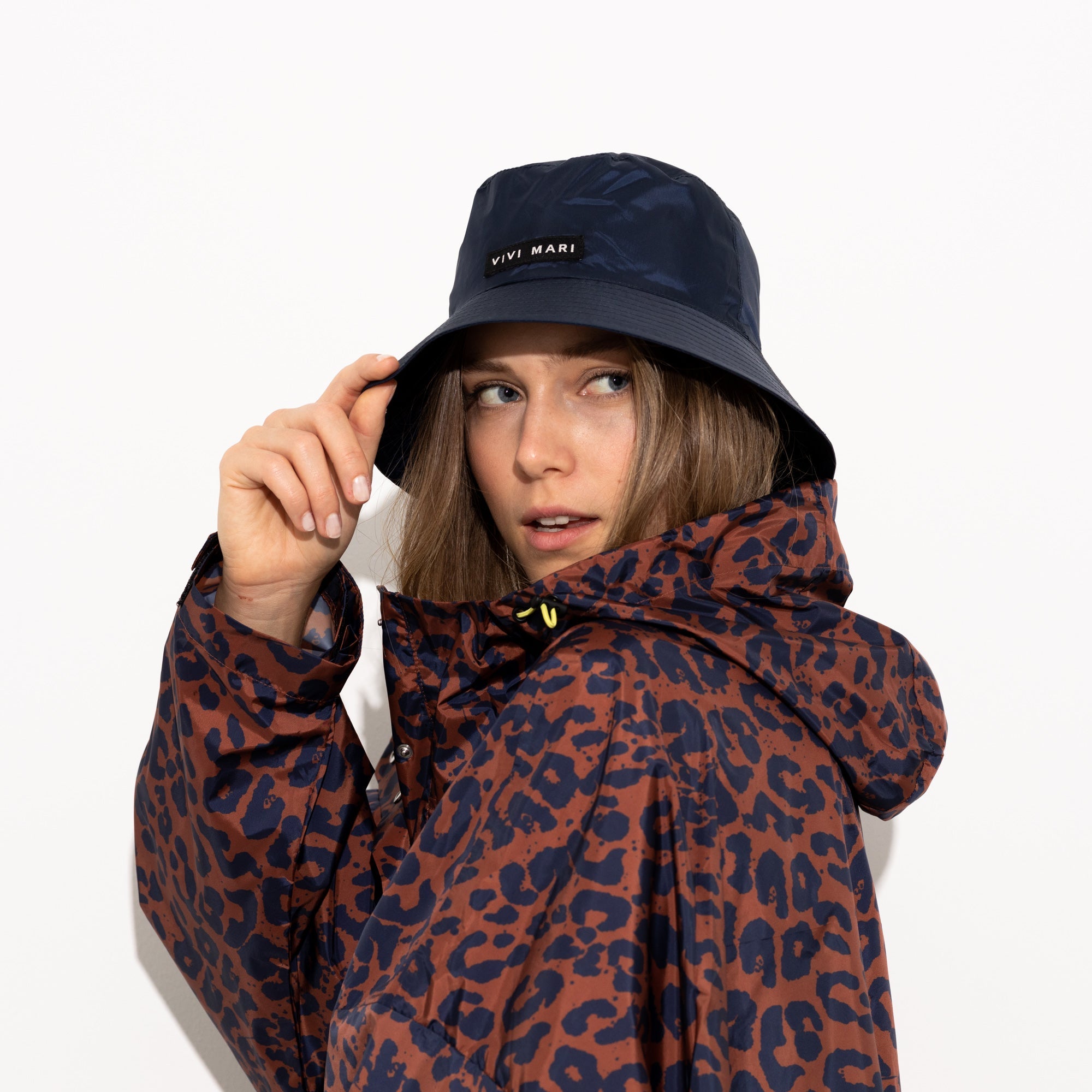 Bucket Hat solid navy - VIVI MARI