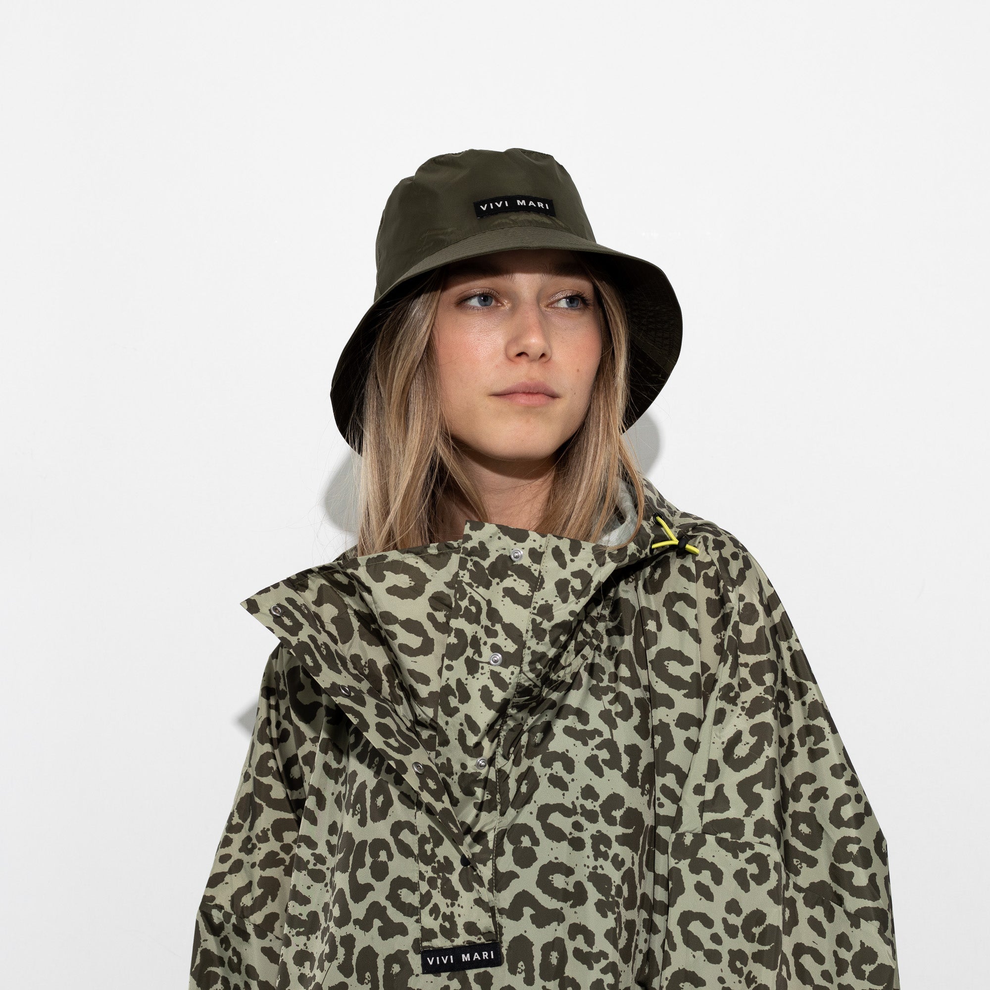 Bucket Hat solid olive - VIVI MARI