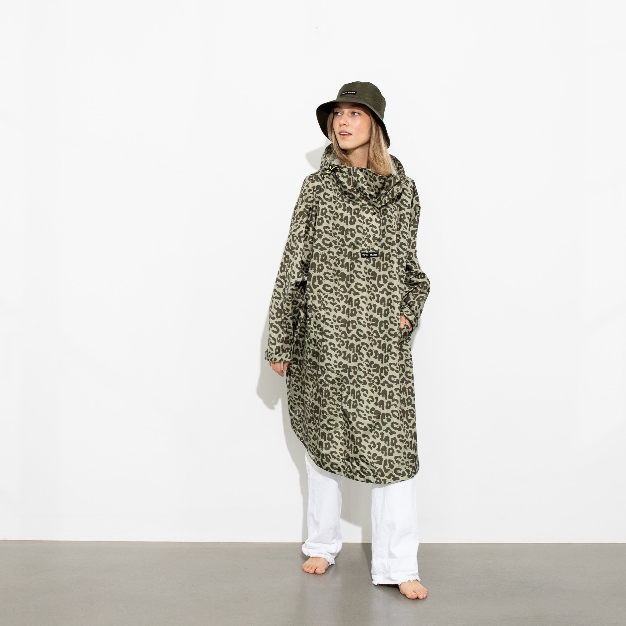 Bucket Hat solid olive - VIVI MARI