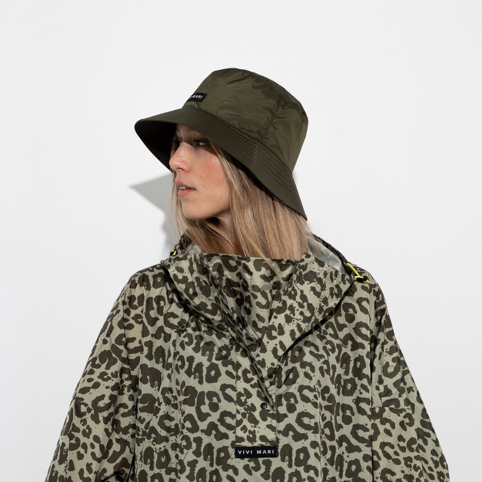 Bucket Hat solid olive - VIVI MARI