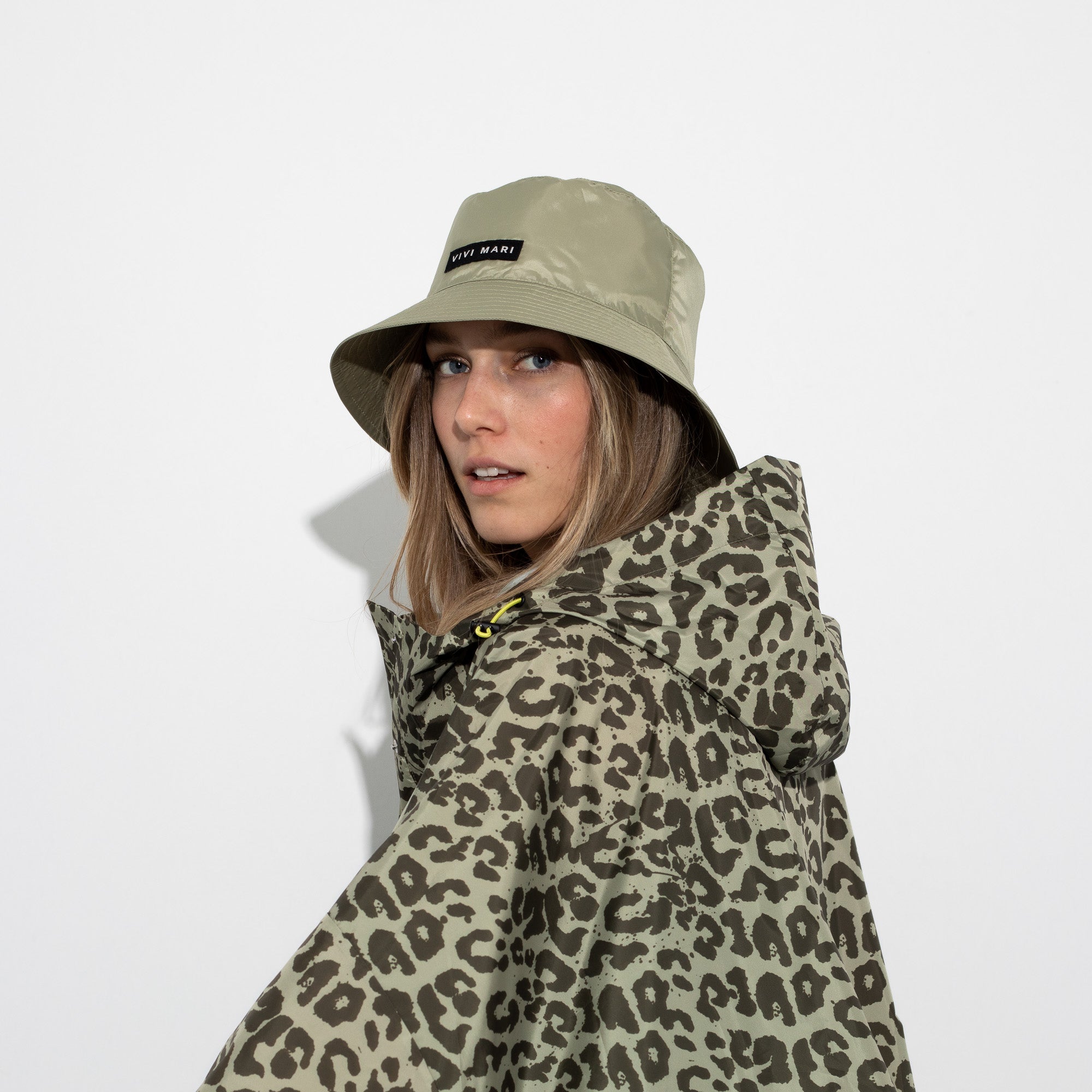 Bucket Hat solid pale olive - VIVI MARI