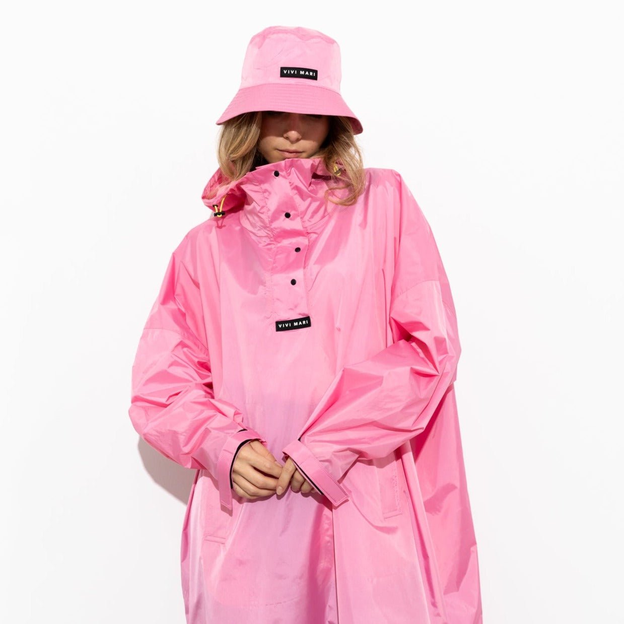 Bucket Hat solid soft pink - VIVI MARI