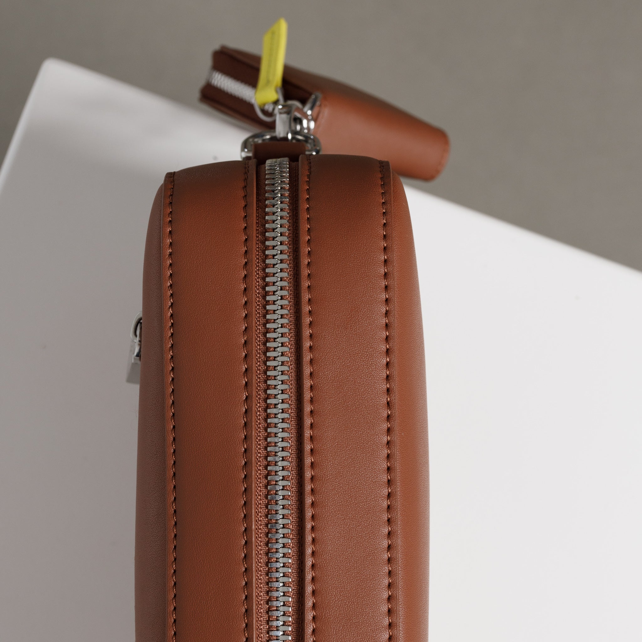 crossbody bag small + strap basic woven - tan - VIVI MARI