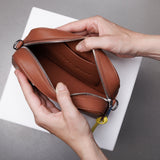 crossbody bag small + strap basic woven - tan - VIVI MARI
