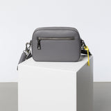 crossbody bag small + strap basic woven - taupe - VIVI MARI