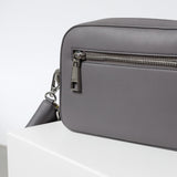 crossbody bag small + strap basic woven - taupe - VIVI MARI