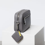 crossbody bag small + strap basic woven - taupe - VIVI MARI