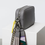 crossbody bag small + strap basic woven - taupe - VIVI MARI