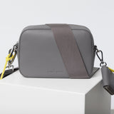 crossbody bag small + strap basic woven - taupe - VIVI MARI