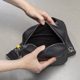 crossbody bag + strap basic woven - black - VIVI MARI