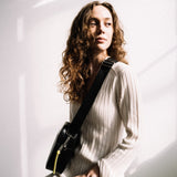 crossbody bag + strap basic woven - black - VIVI MARI