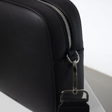 crossbody bag + strap basic woven - black - VIVI MARI