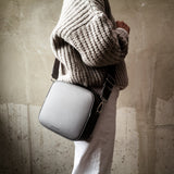 crossbody bag + strap basic woven - taupe - VIVI MARI