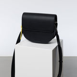 halfmoon bag + strap basic belt - black - VIVI MARI