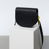 halfmoon bag + strap basic belt - black - VIVI MARI