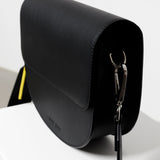 halfmoon bag + strap basic belt - black - VIVI MARI