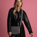 halfmoon bag + strap basic belt - taupe - VIVI MARI