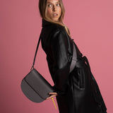 halfmoon bag + strap basic belt - taupe - VIVI MARI