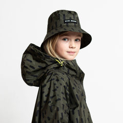 Kids Bucket Hat drops olive/black - VIVI MARI