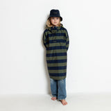 Kids Raincoat bold stripes navy/olive - VIVI MARI