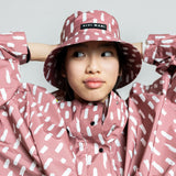 Kids Raincoat drops mauve/white - VIVI MARI