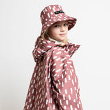 Kids Raincoat drops mauve/white - VIVI MARI