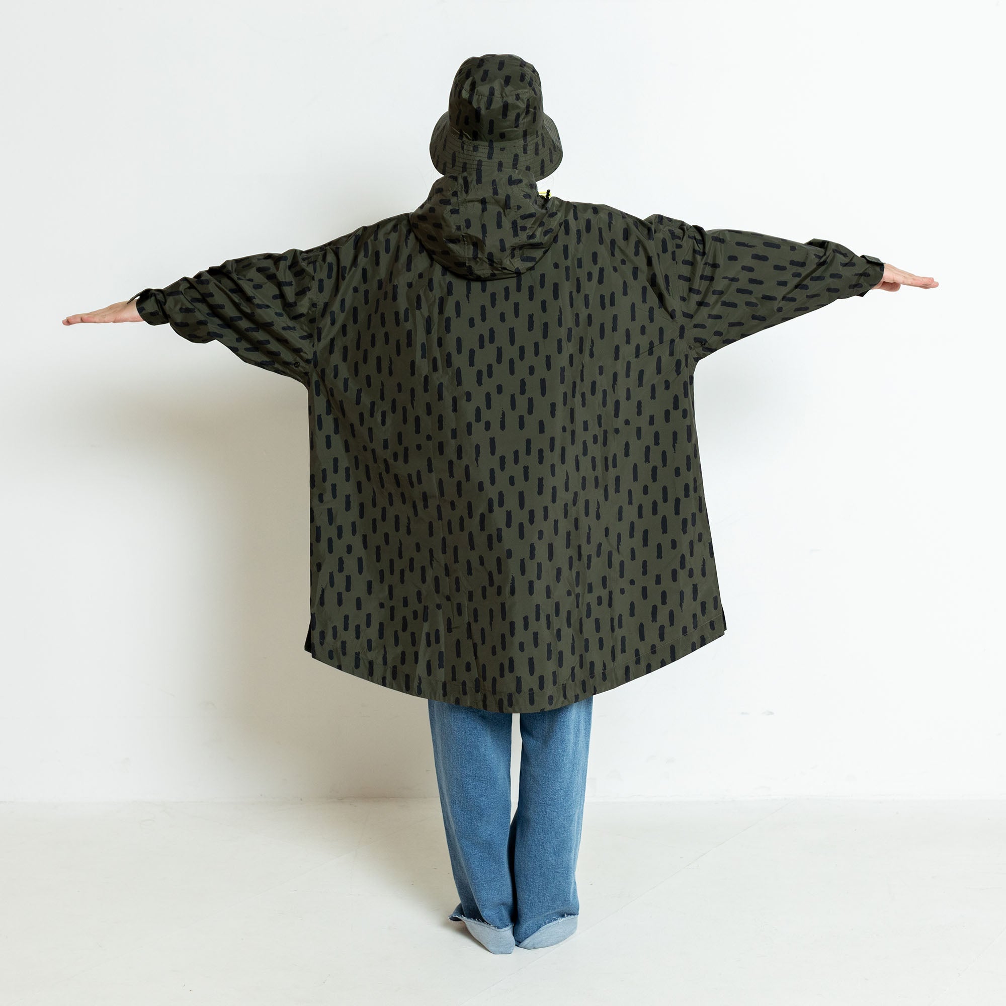 Kids Raincoat drops olive/black - VIVI MARI