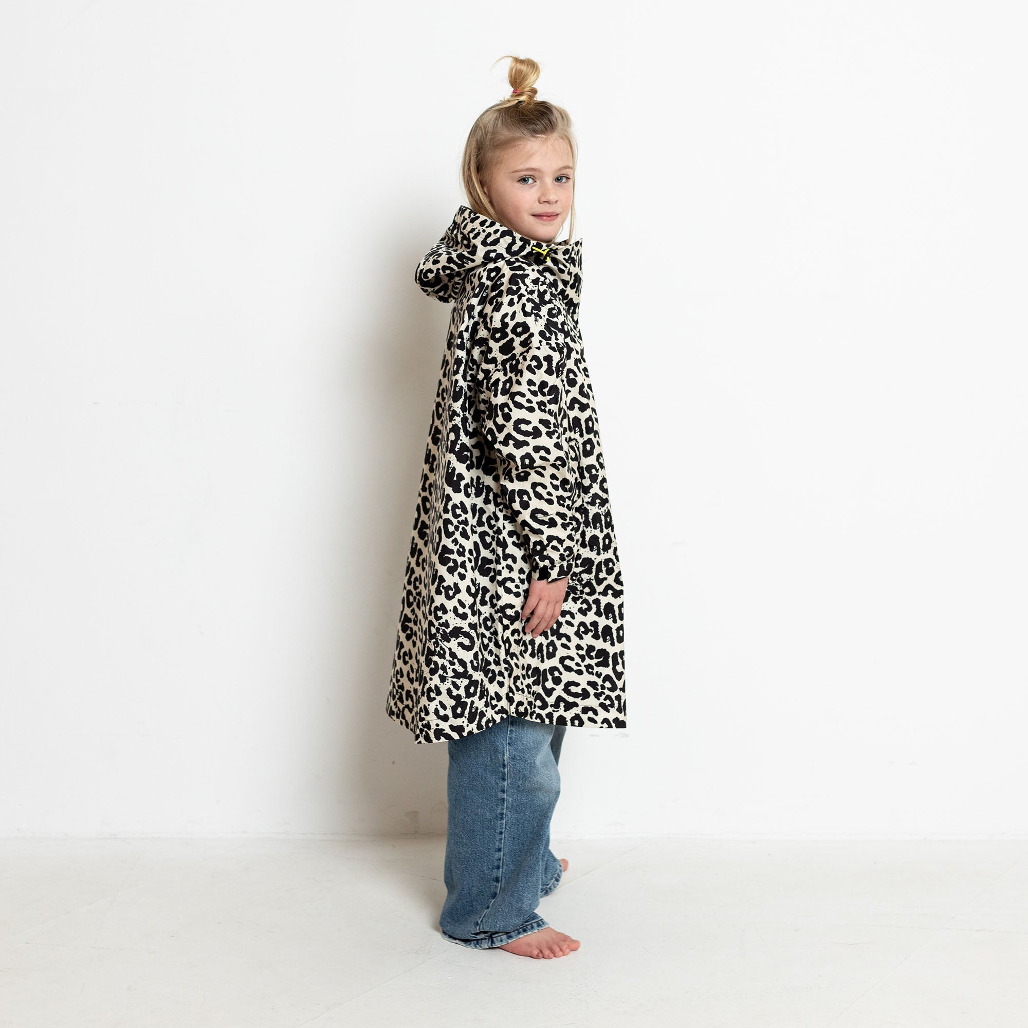 Kids Raincoat leo splashes black/sand - VIVI MARI