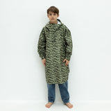 Kids Raincoat leo splashes olive/pale olive - VIVI MARI