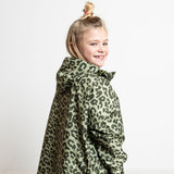 Kids Raincoat leo splashes olive/pale olive - VIVI MARI