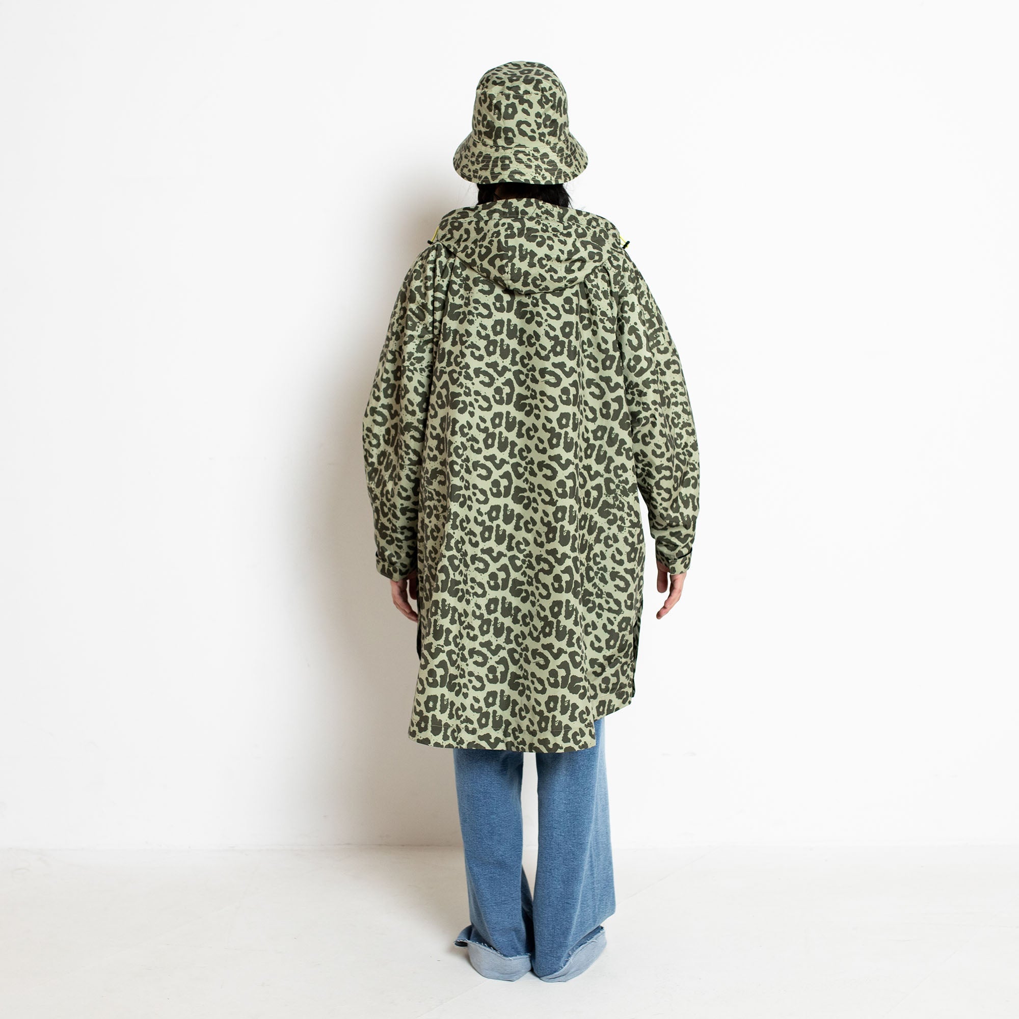 Kids Raincoat leo splashes olive/pale olive - VIVI MARI