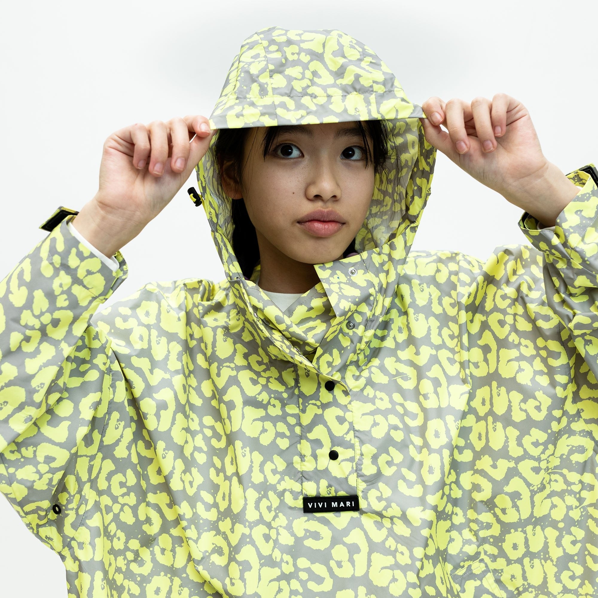 Kids Raincoat leo splashes yellow/grey - VIVI MARI