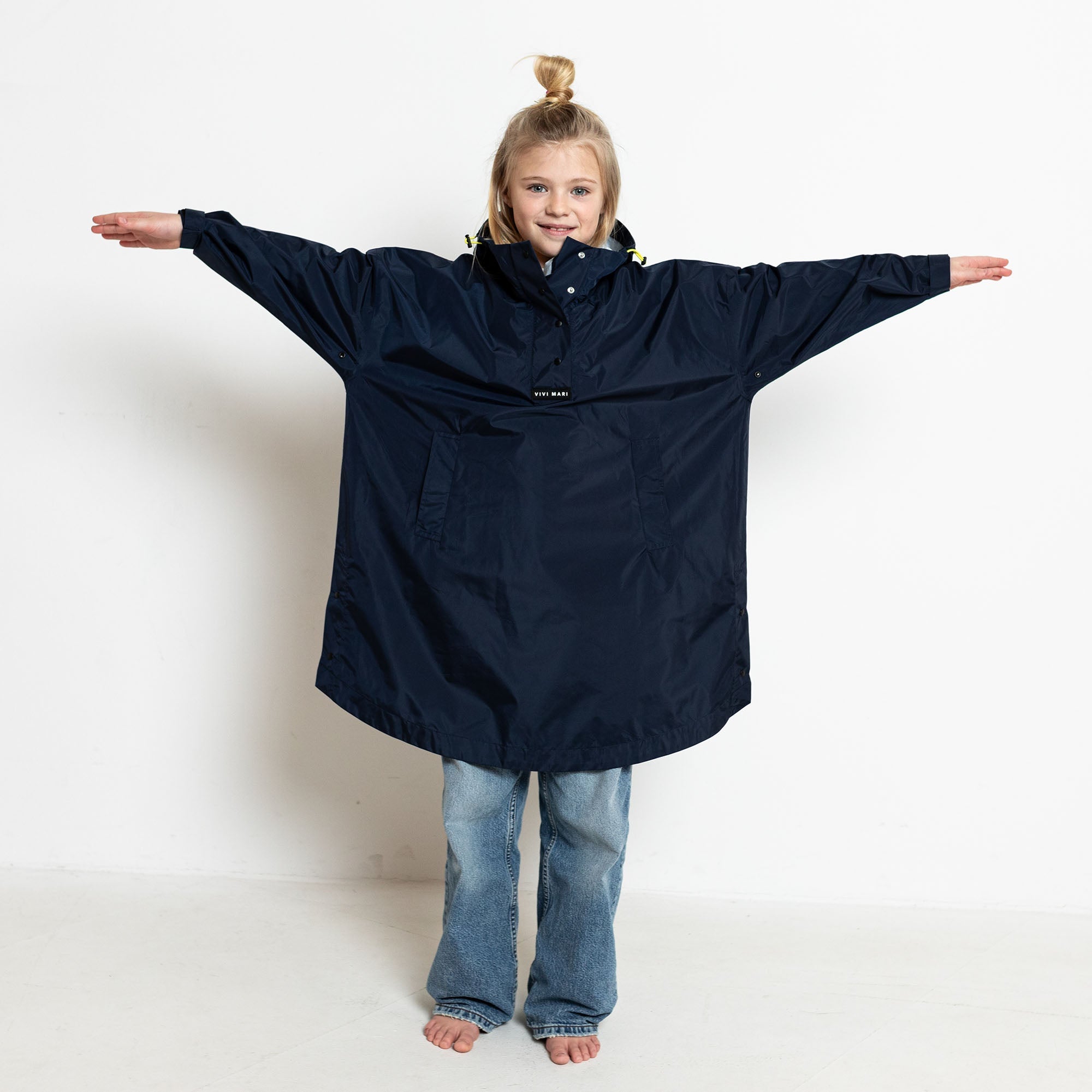 Kids Raincoat solid navy - VIVI MARI