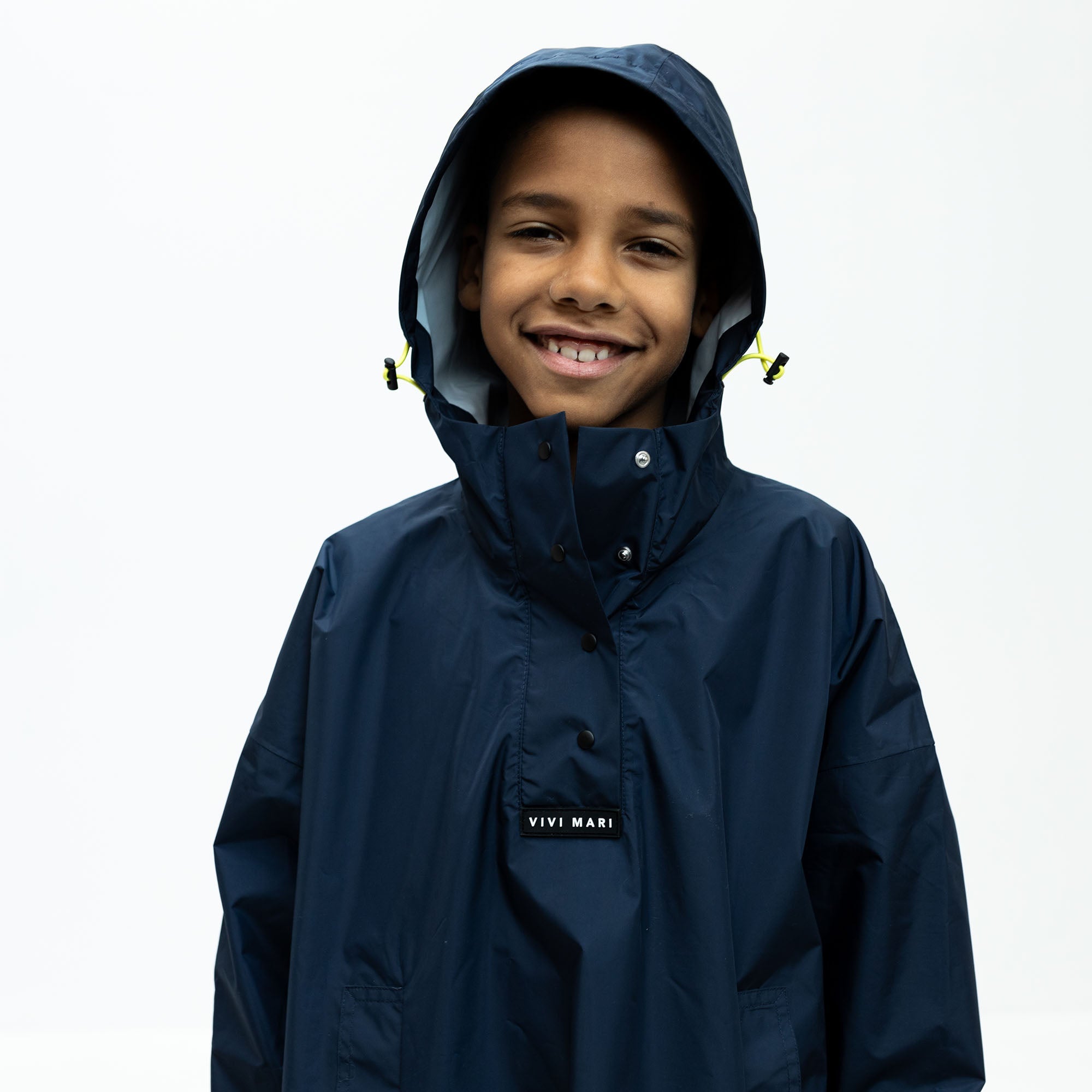 Kids Raincoat solid navy - VIVI MARI