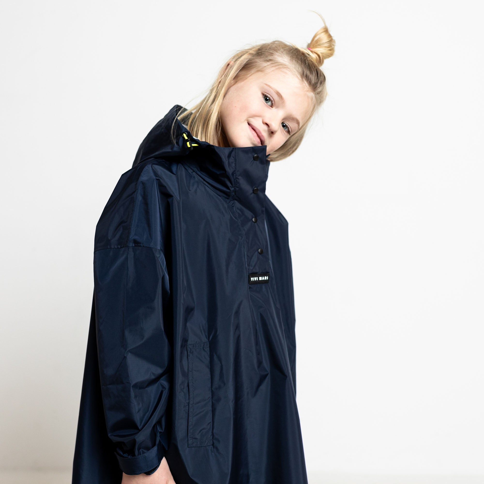 Kids Raincoat solid navy - VIVI MARI