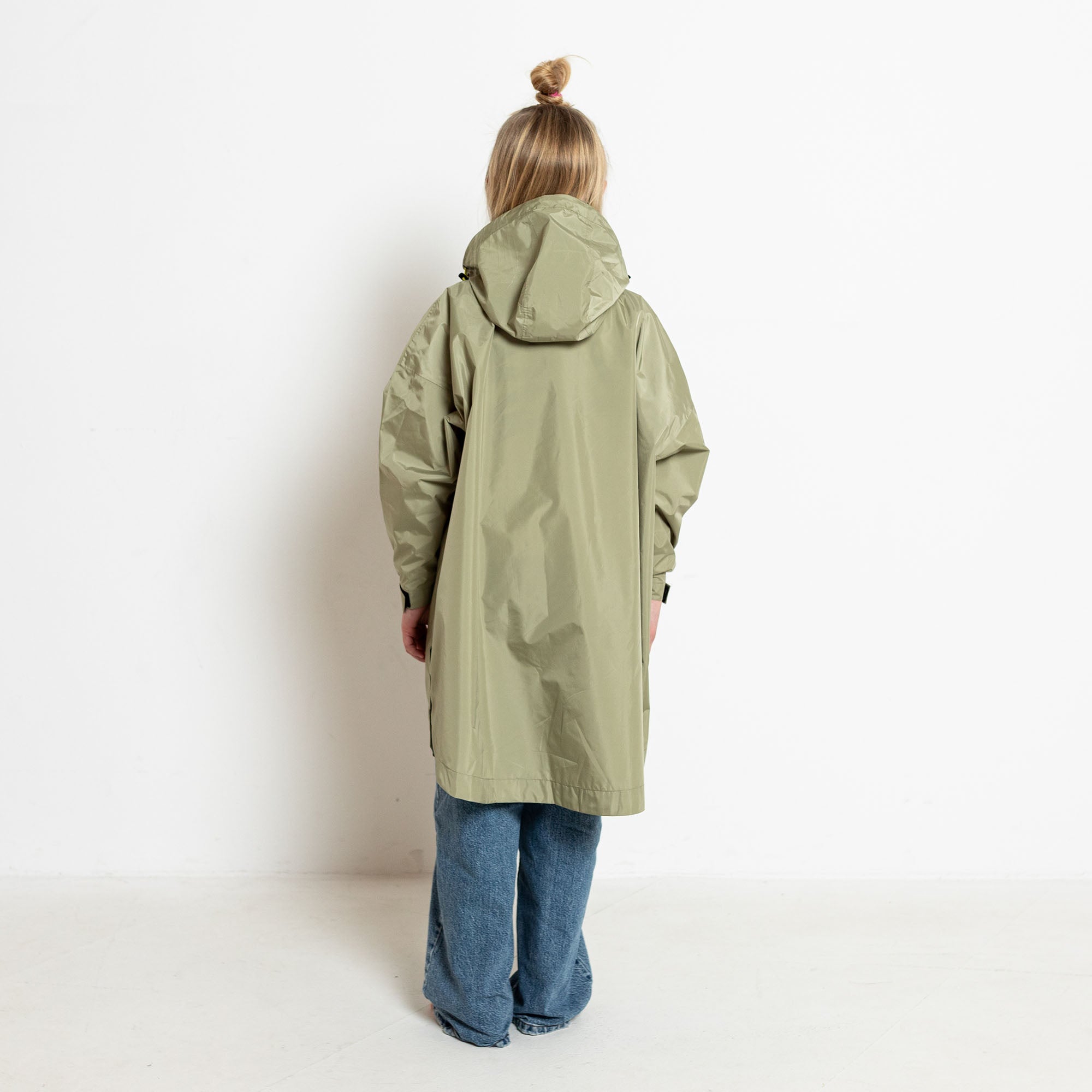 Kids Raincoat solid pale olive - VIVI MARI