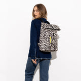 Padded Backpack medium - leo splashes black/sand - VIVI MARI