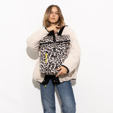 Padded Backpack medium - leo splashes black/sand - VIVI MARI