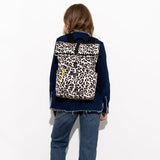 Padded Backpack medium - leo splashes black/sand - VIVI MARI