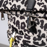 Padded Backpack medium - leo splashes black/sand - VIVI MARI
