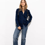 Padded Backpack medium - leo splashes navy/olive - VIVI MARI