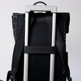 Padded Backpack medium - leo splashes navy/olive - VIVI MARI