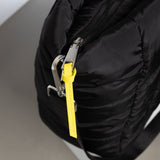 padded tote bag large + strap basic woven slim - black - VIVI MARI