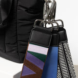 padded tote bag large + strap basic woven slim - black - VIVI MARI