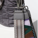 padded tote bag large + strap basic woven slim - taupe - VIVI MARI