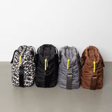 padded tote bag medium + strap basic woven slim - black - VIVI MARI